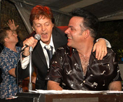 Mike Sanchez jamming with Paul McCartney